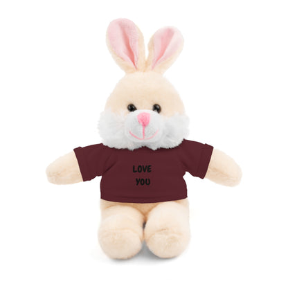 'Love You' Plush Animal with Tee — Cute & Cuddly Stuff with Support for your Home Team