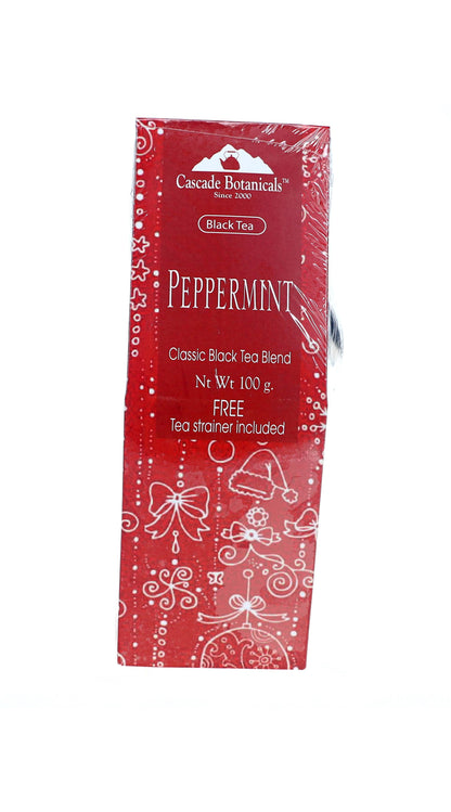 Holiday Tea Peppermint Gift Box – Includes FREE Strainer