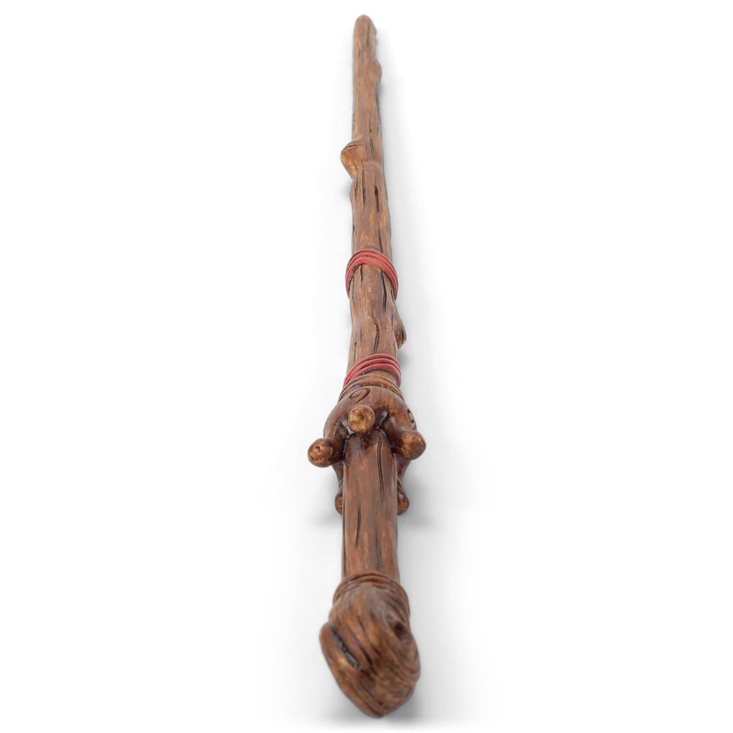 Magic Wand Handcrafted Woodgrain Brown Crown 13.75 Long