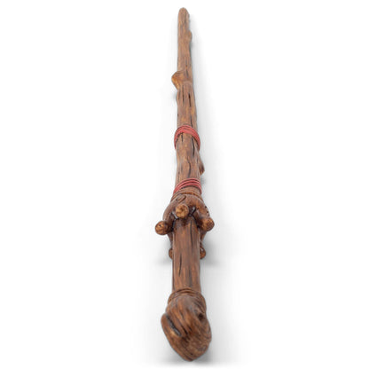 Magic Wand Handcrafted Woodgrain Brown Crown 13.75 Long