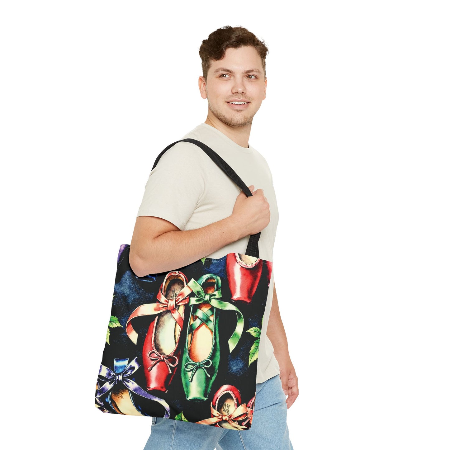 EcoTote: Colorful Ballet Slippers — All‑Over Dance Shoes Carry‑All
