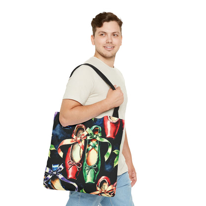 EcoTote: Colorful Ballet Slippers — All‑Over Dance Shoes Carry‑All