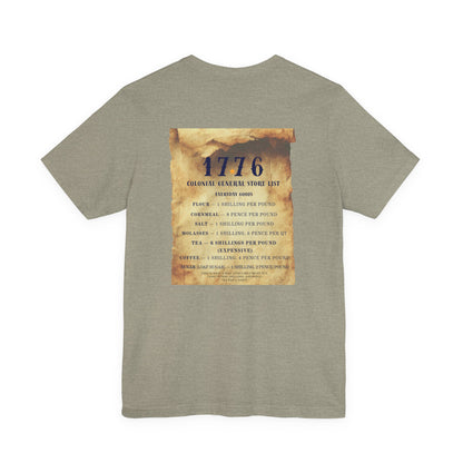 Everyday Errands Tee — Grocery Front, 1776 Store List Back