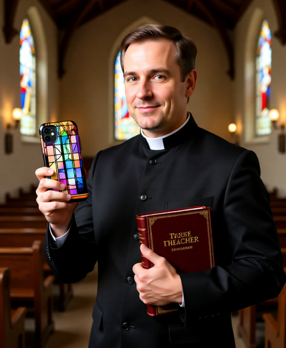 Phone Case: 'Saintly' Stained Glass is Tough