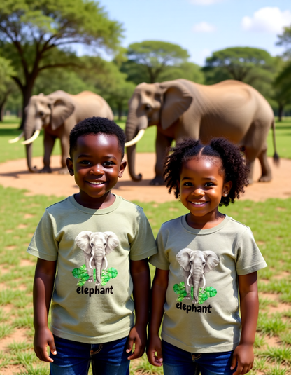 Elephant Toddler Tee — Cute Watercolor Jungle Animal Shirt