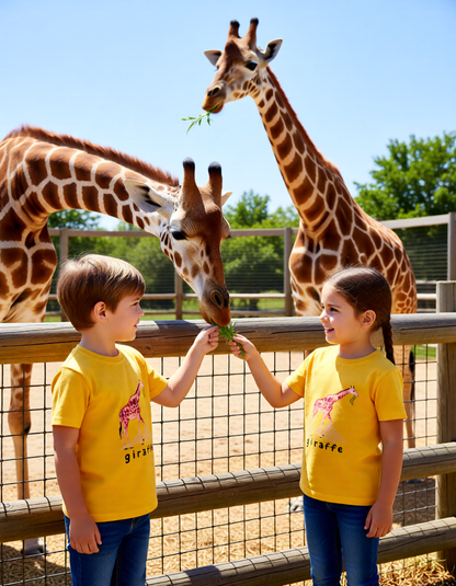 Giraffe Toddler Tee: Watercolor Animal Graphic Shirt