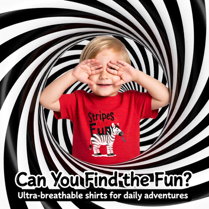 Zebra Toddler Tee — "Stripes Are Fun" Zebra Kids' T-Shirt