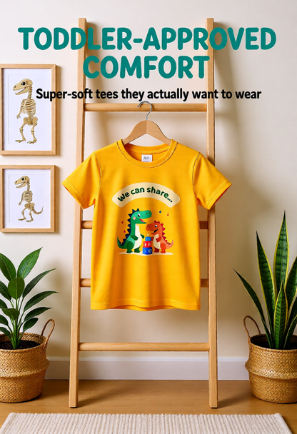 Youth Tee- "We Can Share" Dinosaur T-Shirt