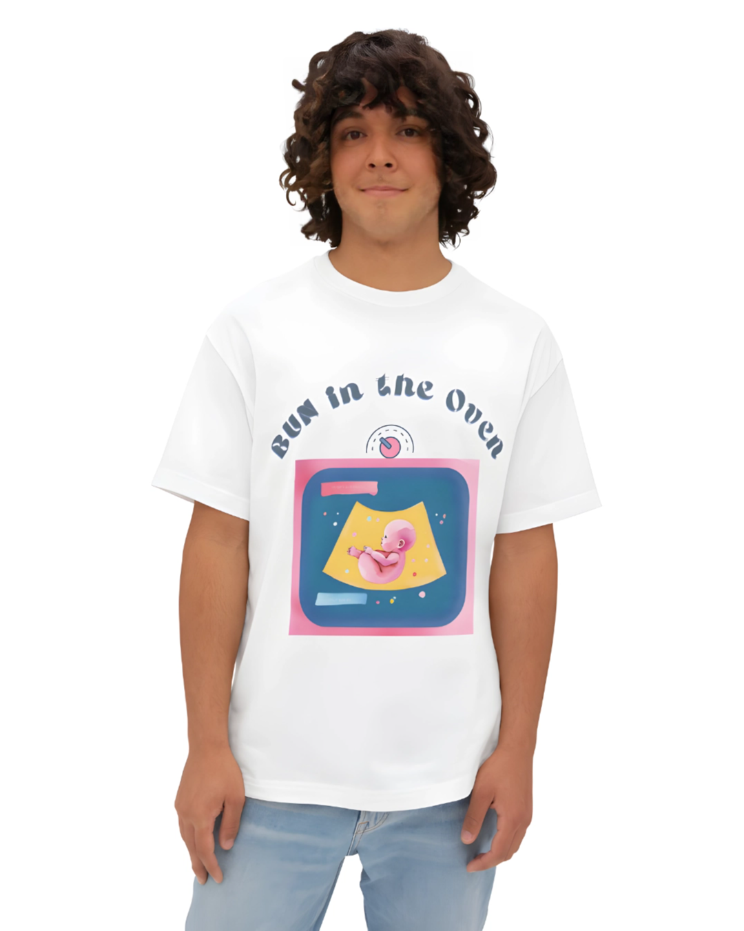 BUN in the OVEN Baby Tee — Oversized Pregnancy Announcement Tee