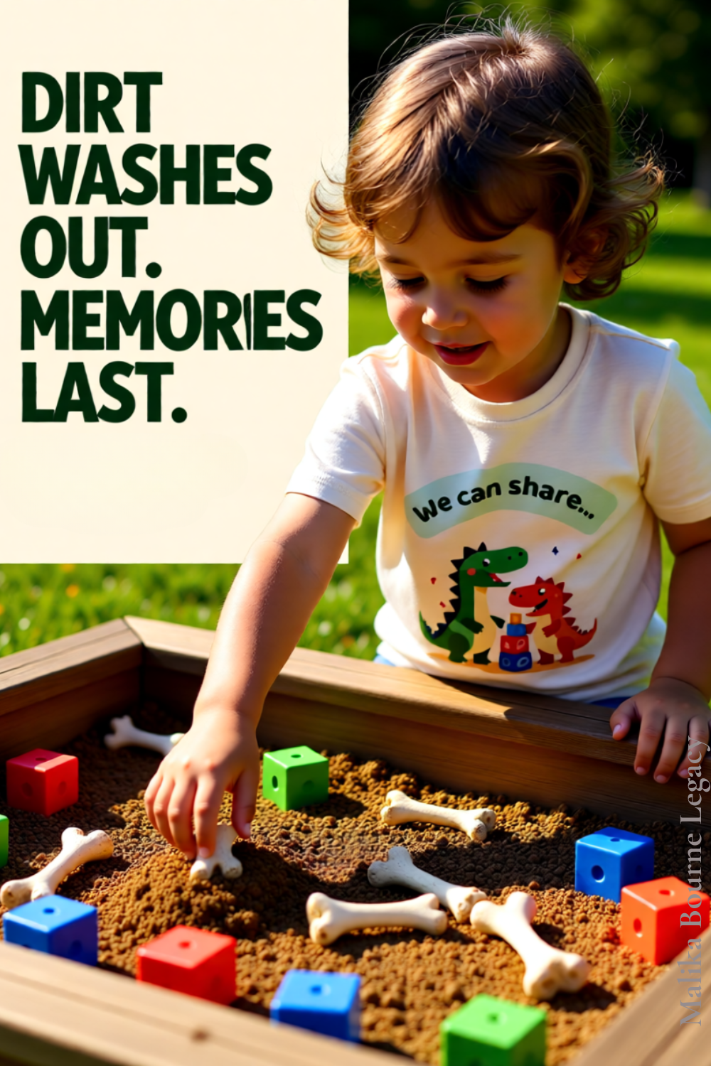 Youth Tee- "We Can Share" Dinosaur T-Shirt