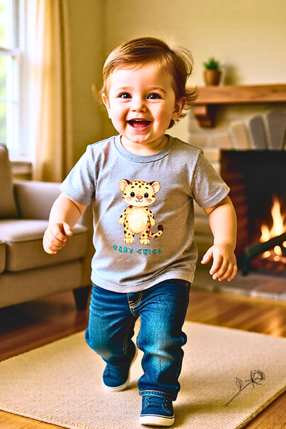 Toddler Tee — Cute Baby Cheetah 'Baby Chico' Graphic Shirt