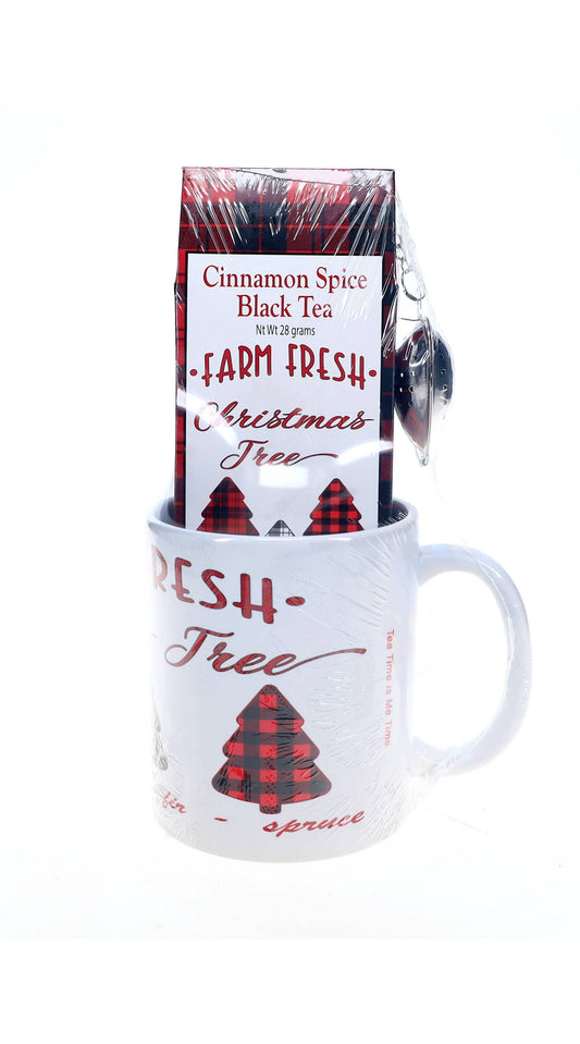 Cinnamon Spice Tea Mug with Matching Loose Tea Box, STRAINER