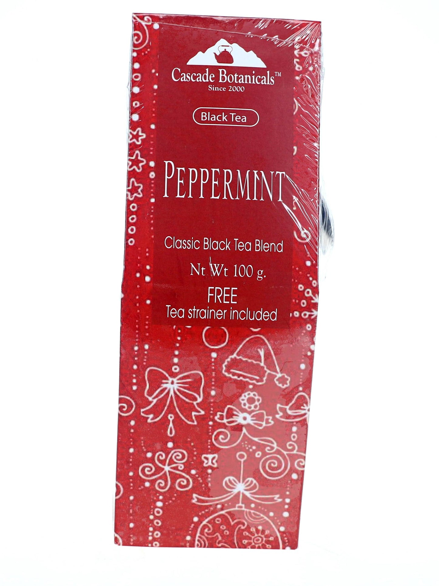 Holiday Tea Peppermint Gift Box – Includes FREE Strainer