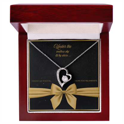✨ Forever Love Necklace – A Golden Whisper of Infinite Devotion