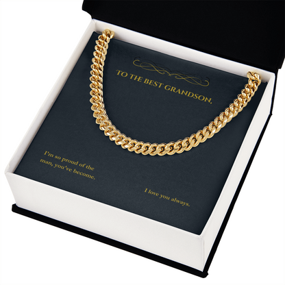 Cuban Link Chain for Men: Yellow Gold & Stainless Steel