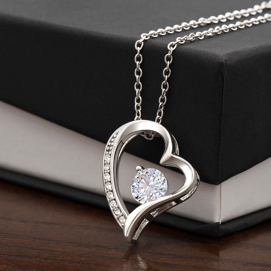 Golden Heart Forever Necklace - No Message