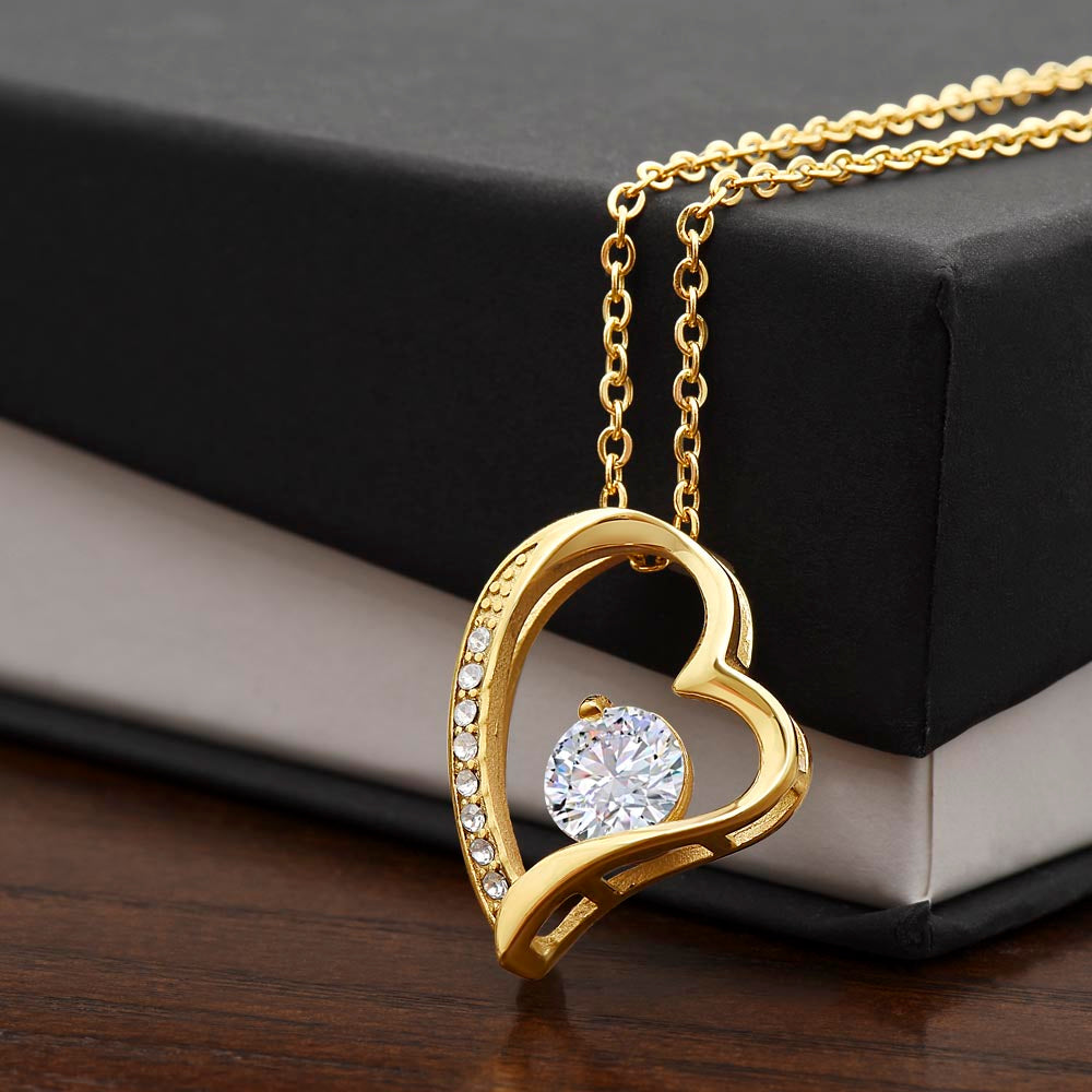 Golden Heart Forever Necklace - No Message