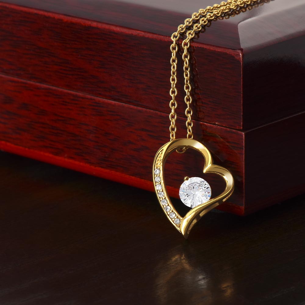 Golden Heart Forever Necklace - No Message