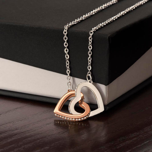 💞 Interlocking Hearts Necklace: Non-Message Card Edition