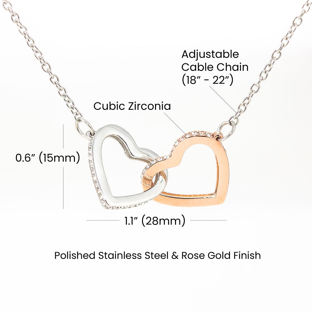💞 Interlocking Hearts Necklace: Non-Message Card Edition