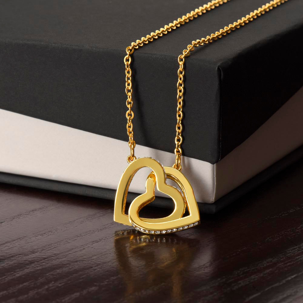 💞 Interlocking Hearts Necklace: Non-Message Card Edition