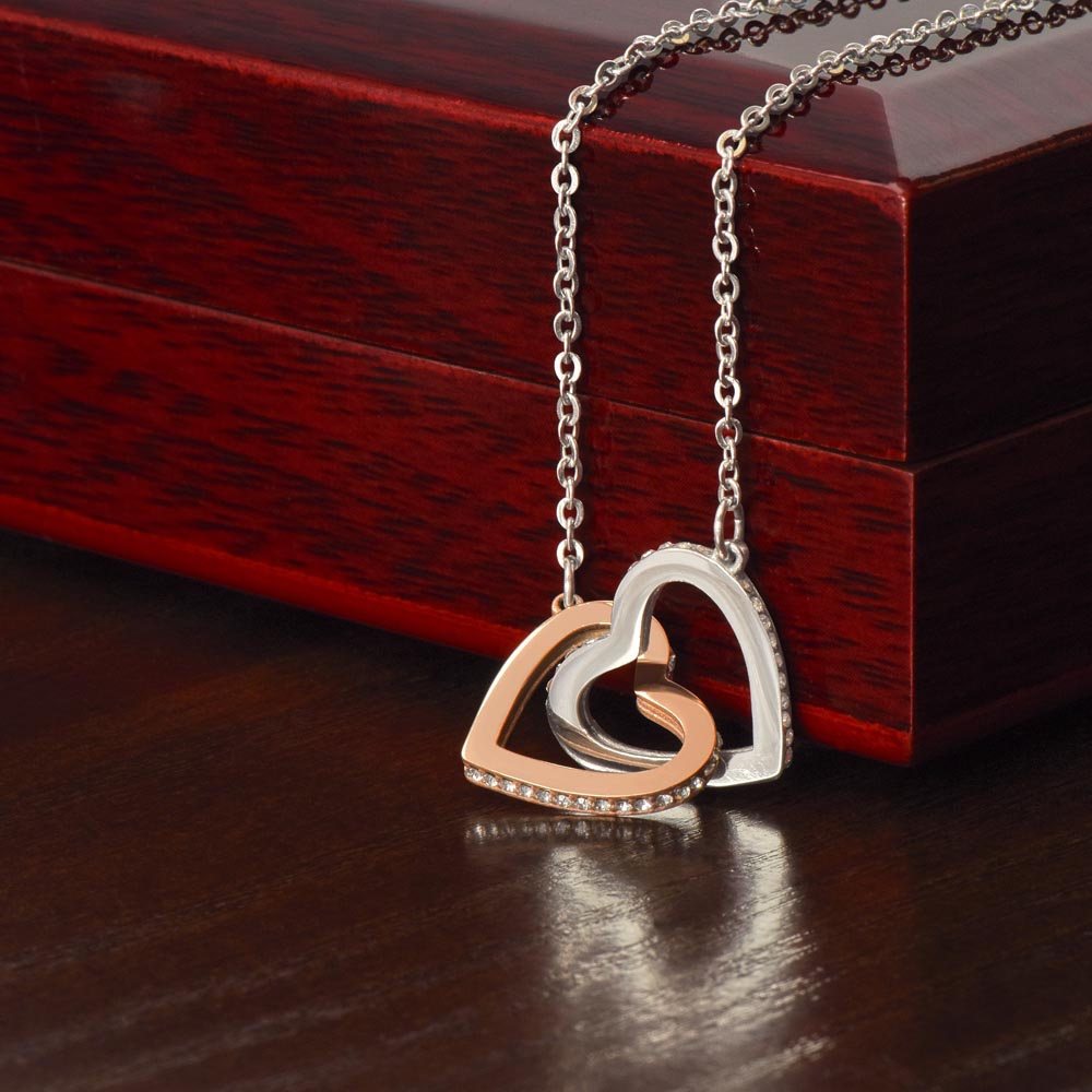 💞 Interlocking Hearts Necklace: Non-Message Card Edition