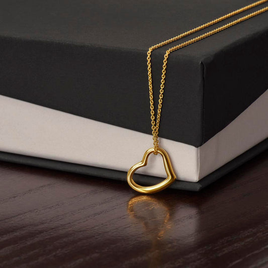 Delicate Heart Necklace: Non-Message Card Edition