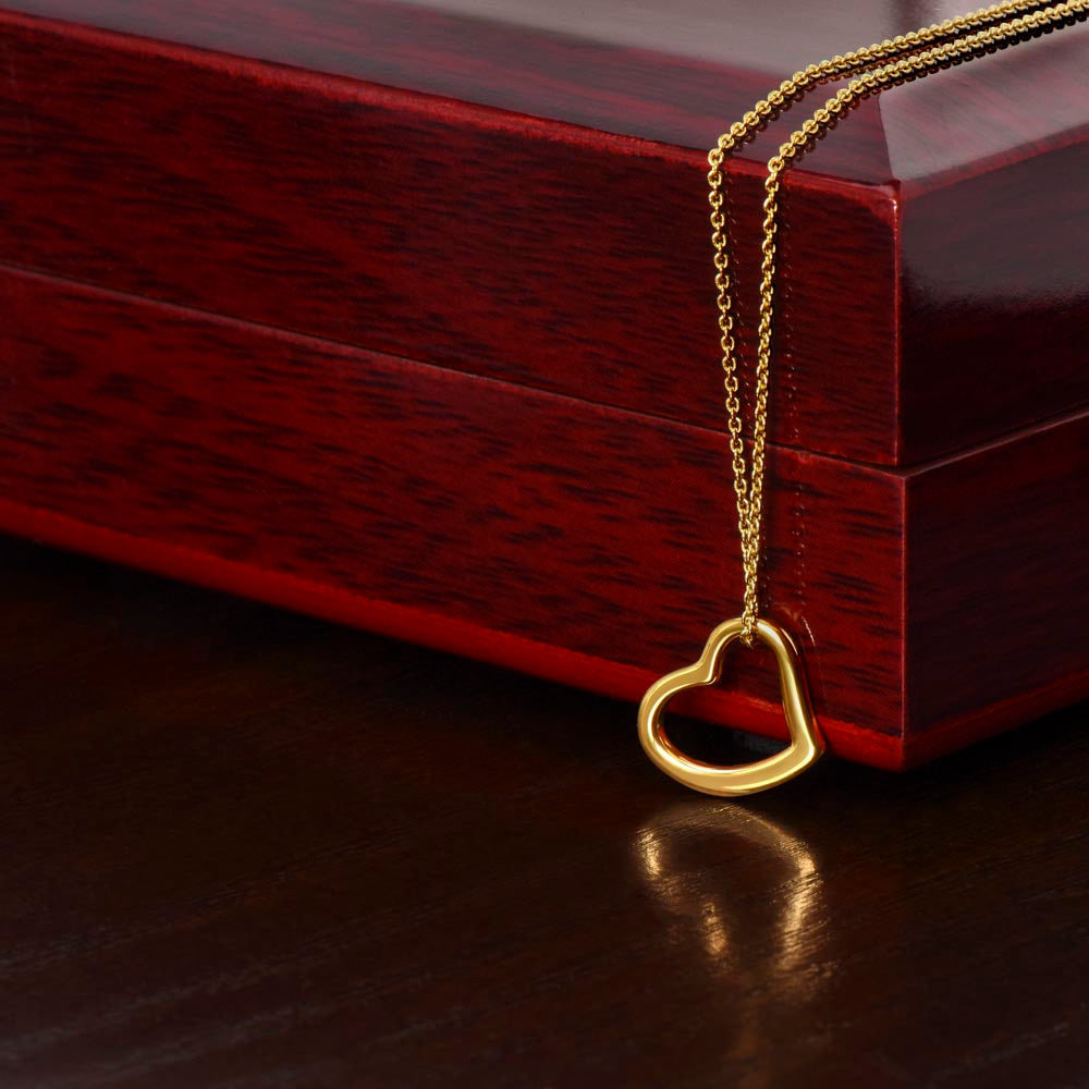 Delicate Heart Necklace: No Message Card