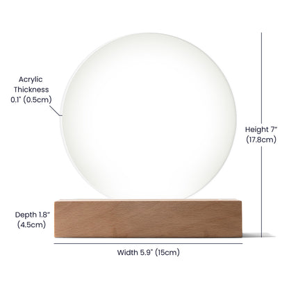 Acrylic Circle Plaque: Chosen and Loved