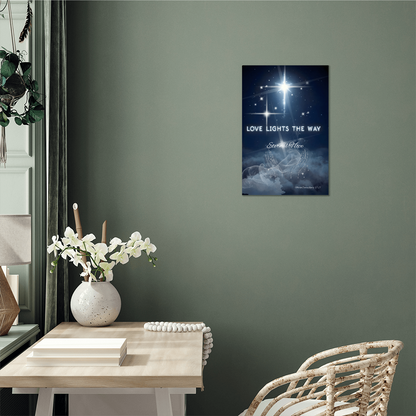 Glossy Metal Wall Hanging: Love Lights the Way-Eternal Hope 20x30 24x36