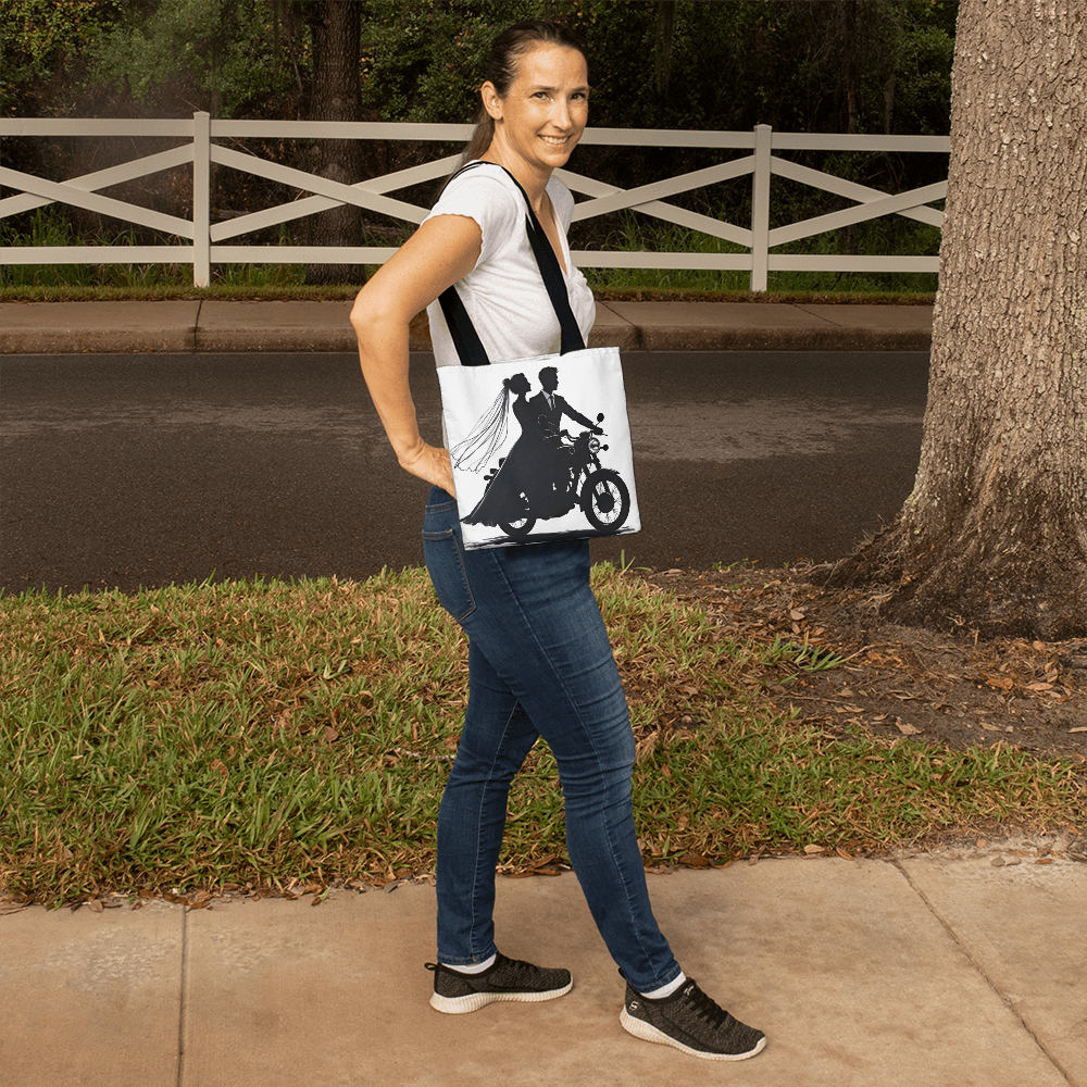 Classic Tote Bag: Motorcycle Bride