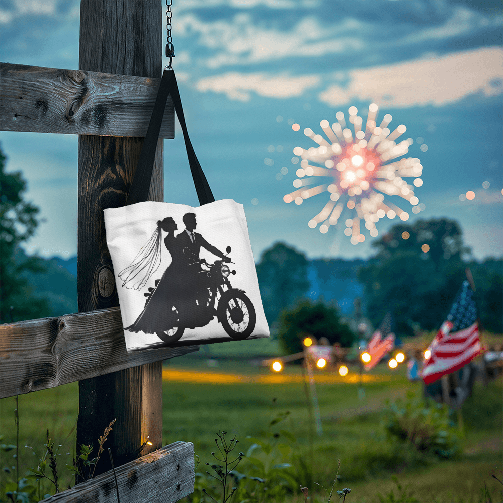 Classic Tote Bag: Motorcycle Bride