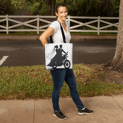 Classic Tote Bag: Motorcycle Bride