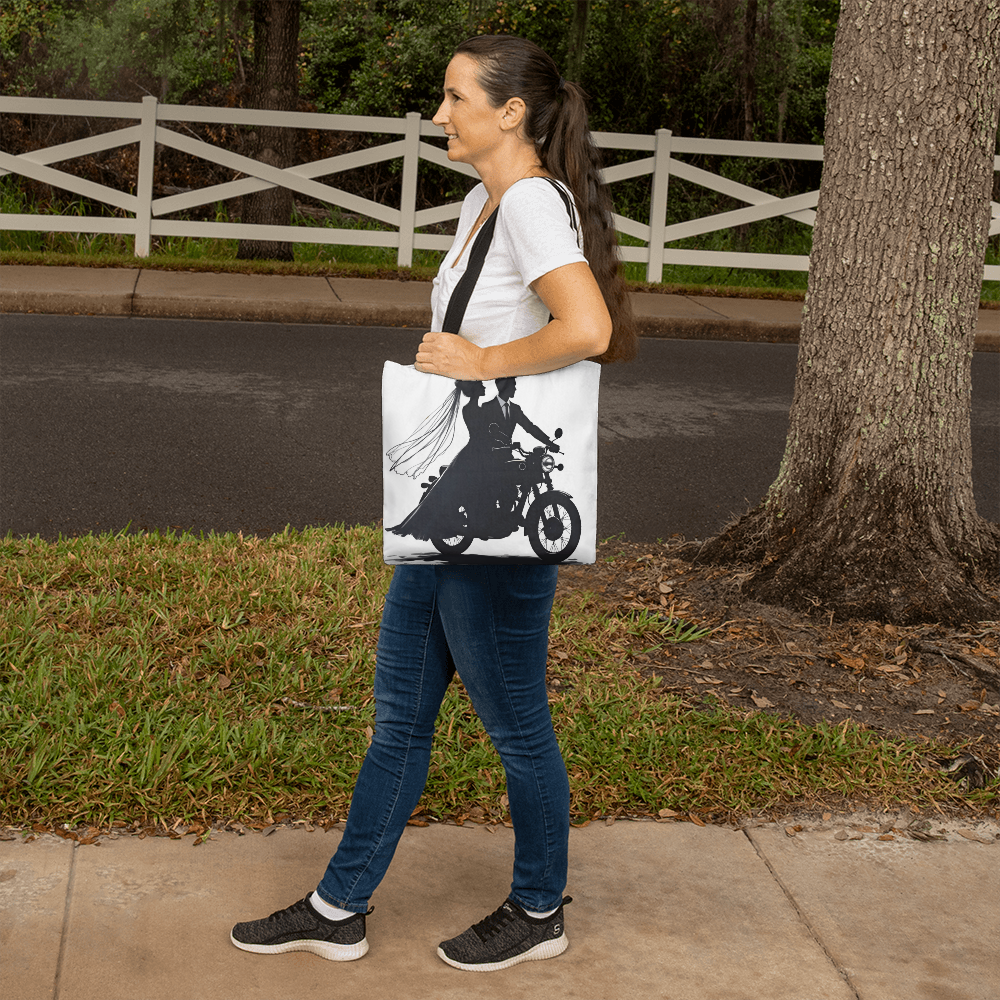 Classic Tote Bag: Motorcycle Bride
