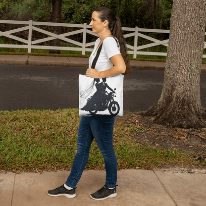 Classic Tote Bag: Motorcycle Bride
