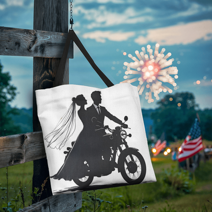 Classic Tote Bag: Motorcycle Bride