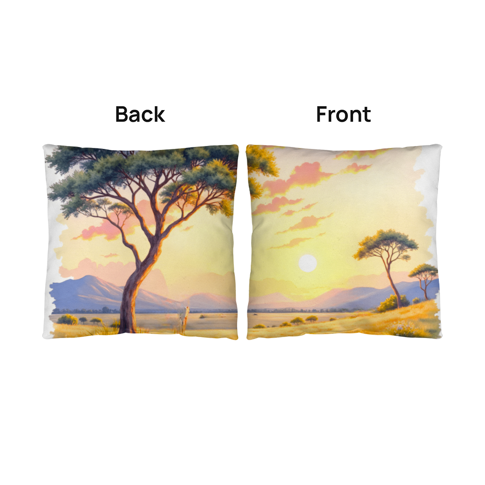 Classic Pillow Cover with Insert; the Savanna Scene