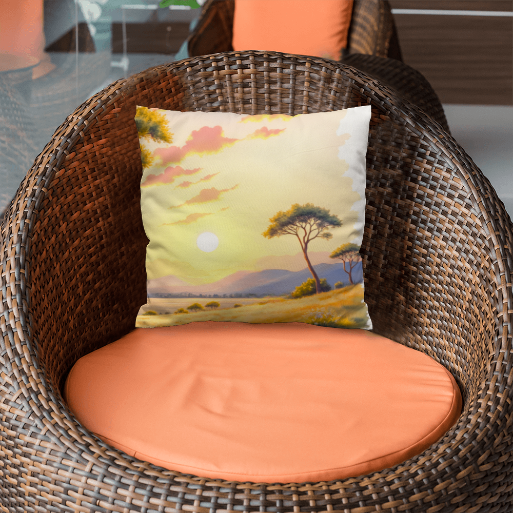 Classic Pillow Cover with Insert; the Savanna Scene