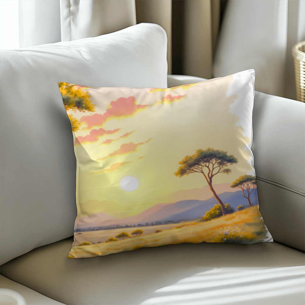 Classic Pillow Cover with Insert; the Savanna Scene