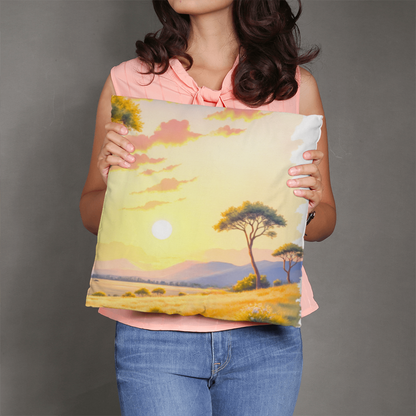 Classic Pillow Cover with Insert; the Savanna Scene