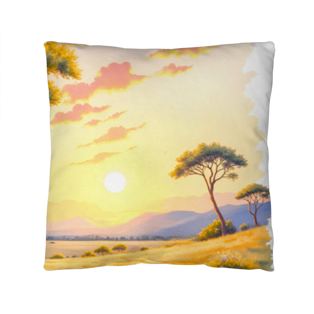 Classic Pillow Cover with Insert; the Savanna Scene