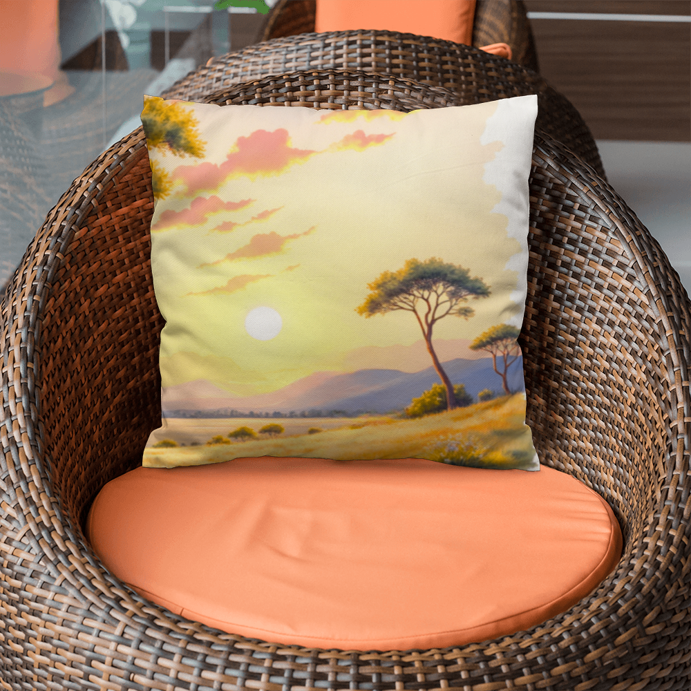 Classic Pillow Cover with Insert; the Savanna Scene