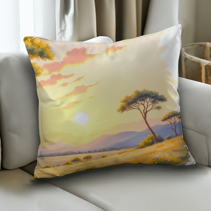 Classic Pillow Cover with Insert; the Savanna Scene