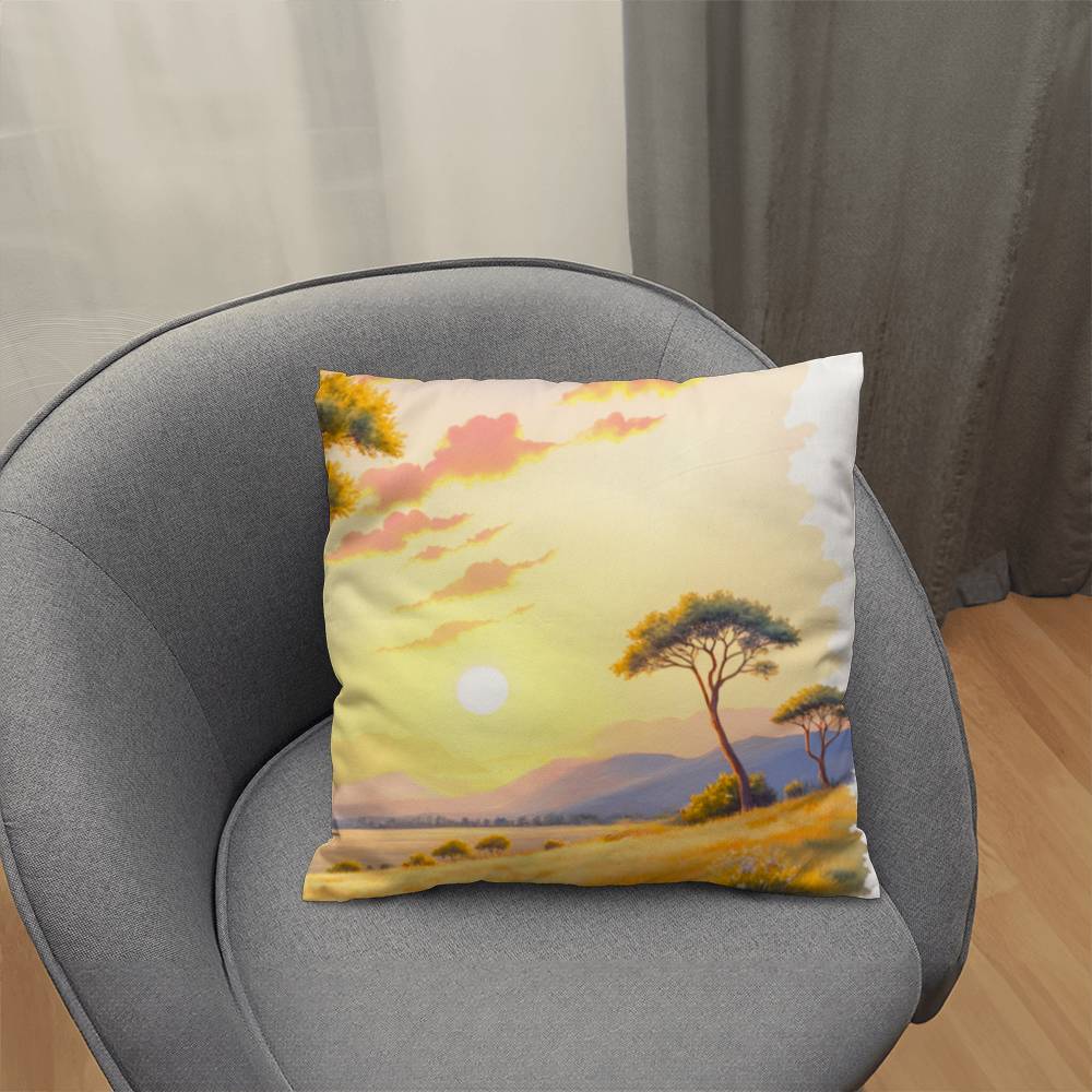 Classic Pillow Cover with Insert; the Savanna Scene
