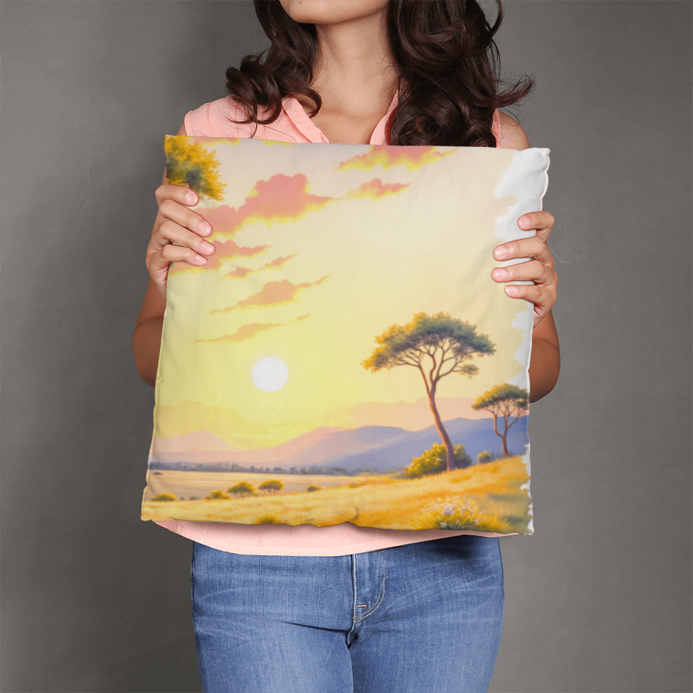 Classic Pillow Cover with Insert; the Savanna Scene
