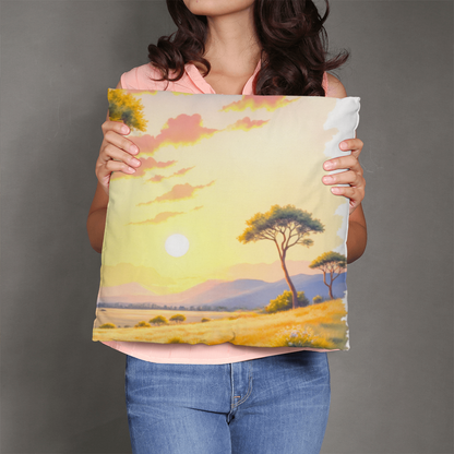 Classic Pillow Cover with Insert; the Savanna Scene