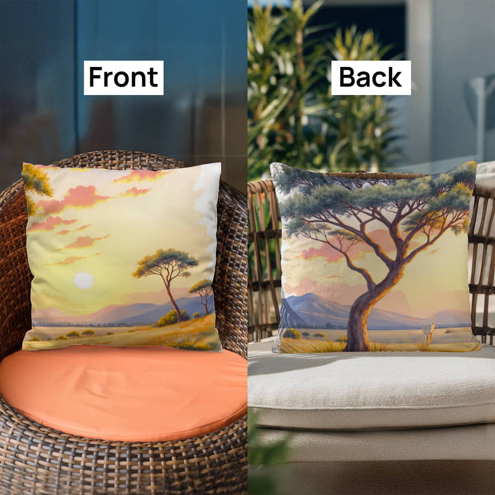 Classic Pillow Cover with Insert; the Savanna Scene