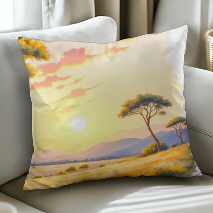 Classic Pillow Cover with Insert; the Savanna Scene