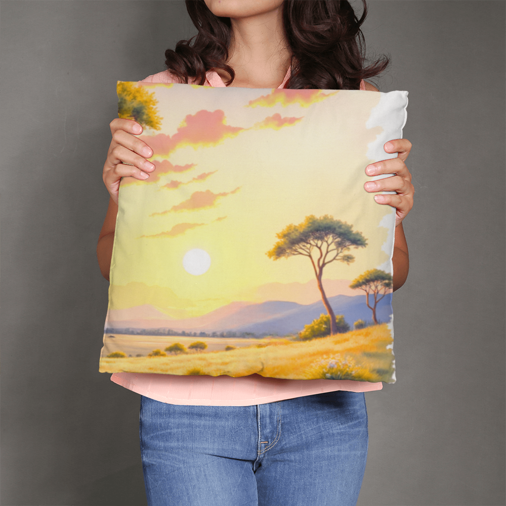 Classic Pillow Cover with Insert; the Savanna Scene