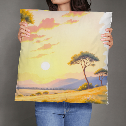 Classic Pillow Cover with Insert; the Savanna Scene
